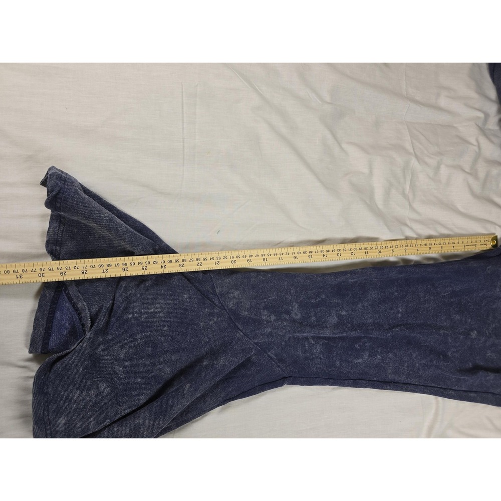 Earthbound Pants Womens XXL Blue Flare Sweatpants Bell Bottom Knit Lounge Casual - Picture 6 of 9